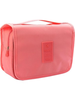 Su Geçirmez Organizer Askılı Seyahat Kozmetik Makyaj Çantası Somon