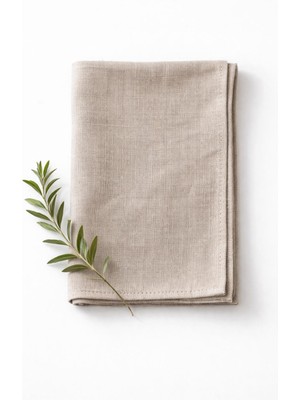 Ege Cotton Doğal Bej Keten  Mutfak Havlusu Seti Şık Tasarım Dayanıklı Kurulama Bezi Ekstra Büyük Boy 60 x 80 Cm.