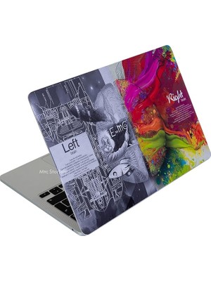 Macbook Air M1 Kılıf Yapıştırma Laptop Sticker Koruyucu Kaplama A2337 ile Uyumlu Brainnl Gri
