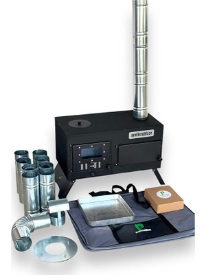 Katlanır Ayaklı Kuzineli Kamp ve Çadır Sobası Çantalı