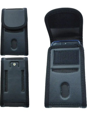 Trendpix Cırtlı Kapaklı Kemere Takılan Telefon Kılıfı – Siyah | Bel Telefon Taşıma Çantası (17×8 Cm) MSK04