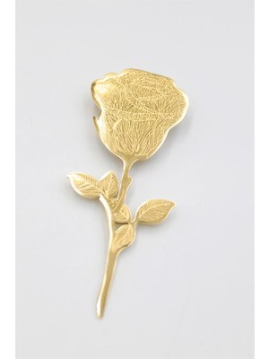 Aydogan's Çelik Gül Broş - Altın
