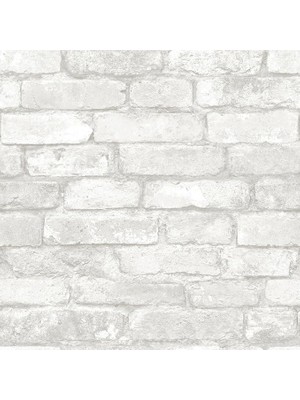 Nuwallpaper "gri ve Beyaz Tuğla" Soyup Yapıştır Duvar Kağıdı