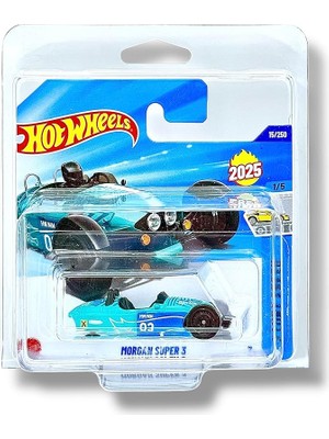 Wheels - Morgan Super 3 - Factory Fresh 1/5 - HYW13 - Short Card - Morgan Motor Company - Turkuaz Mavi - Mattel 2025-1:64