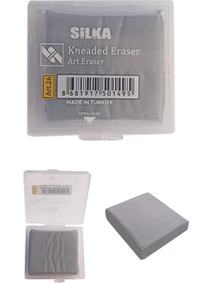 Silgi Gri Kutulu 1 Paket Hamur Silgi Çizim Silgisi Yoğrulabilir Silgi Plastik Kutulu