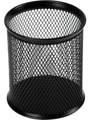 Home Masa Üstü Ofis Tipi Metal Kalemlik,perfore Kalemlik,masa Düzenleyici ve Toparlayıcı Organizer,kalem Kutusu (Siyah Silindir)