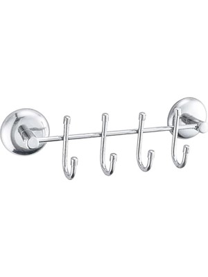Metal 4'lü Banyo Lavabo Vidalı Askılık Sağlam Aparat Krom Askılık Elbise Havlu Asma Askı