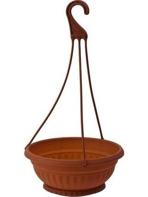 Kahverengi Askılı Aranjman Saksı Balkon Saksı No 2