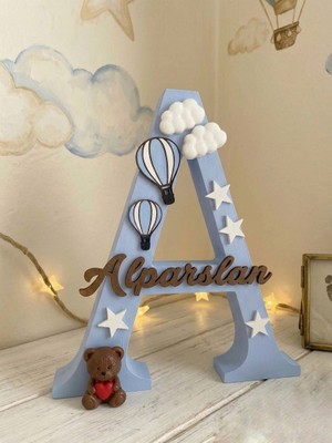 LUVIA3DSTORE Isme Özel Bebek ve Çocuk Odası 3dharf Kapı Süsü/oda Süsü