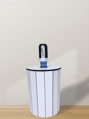 Ex Ahşap Damacana Sebil Kılıf Kutu Örtü Saklama Kutusu - Beyaz