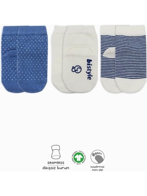 Vera Vtc Nessiworld Puanlı Kaymaz Penye Soket Çorap 3'lü BS10108 Indigo(Adet Fiyatıdır) 965874