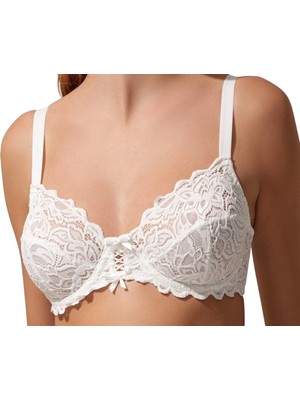 Ang Butik Nurteks 1050 Kadın Balenli Dantelli Toparlayıcı Sütyen