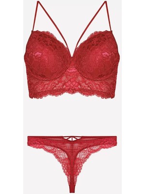 Ang Butik Nurteks 4330 Desteksiz Dantelli Sütyen Takım