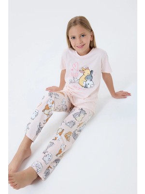 Ang Butik Rolypoly 3774-G Kız Garson Pijama Takım