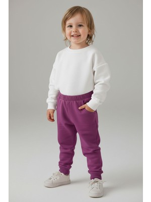 Evavi Çocuk Baskısız Pembe Eşofman Altı