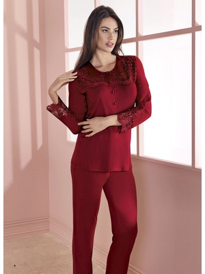 Ang Butik Espuar 757 Penye 3'lü Sabahlık Pijama Takımı