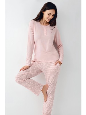 Ang Butik Pierre Cardin 9080-S Kadın Uzun Kol Pijama Takım