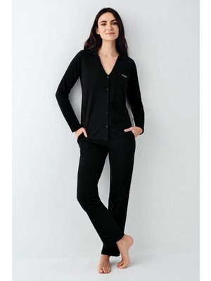 Ang Butik Pierre Cardin 9115-S Kadın Uzun Kol Pijama Takımı