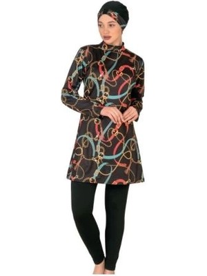 Ang Butik Fantasy 3412  Bayan Desenli Tesettür Mayo