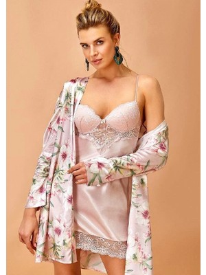 Ang Butik Nurteks 5352 Kadın Gecelik ve Sabahlık Takımı