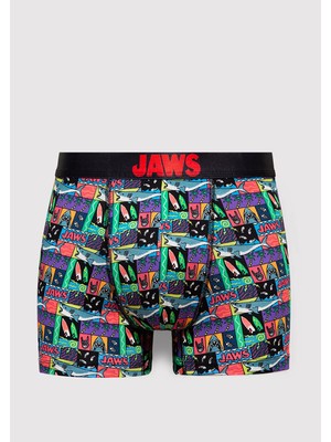 Mavi Jaws Baskılı Siyah Boxer 0912187-900