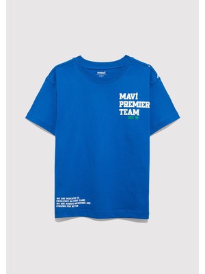 Mavi Mavi Premier Team Baskılı Mavi Tişört 6610415-82491