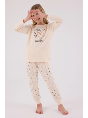 Ang Butik Arnetta 3434-2 Kız Çocuk Uzun Kol Pijama Takım
