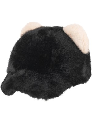 Ang Butik Suyutti K24440-07 Bayan Kürklü Siperli Şapka