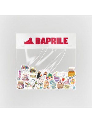 Baprile Happy Birthday Sticker Paketi 25 Parça Kaliteli Su Geçirmez Doğum Günü Etiket Seti