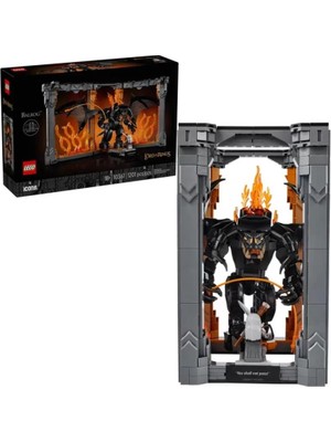 isiltikidsmoda 10367   Icons - Yüzüklerin Efendisi: Balrog™ Kitaplık Dekoru 1201 Parça +18 Yaş