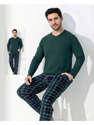 Ang Butik Boyraz 0692 Erkek Uzun Kol Penye Pijama Takımı