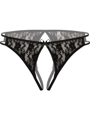 Byb Moda Tasarım Giyim Ağı Açık Büyük Beden Siyah Fantazi Külot Beruflic