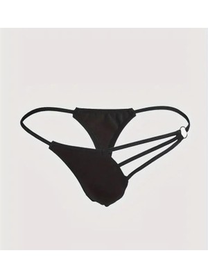 Byb Moda Tasarım Giyim Erkek  Siyah Metalli Tanga Iç Giyim Beruflic