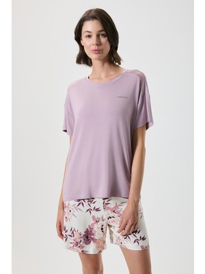 Catherine's Saten Yaka Detaylı Şort Takım