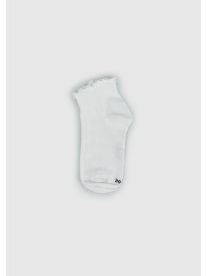 Beyaz  Provoq PP01 Fırfırlı Beyaz