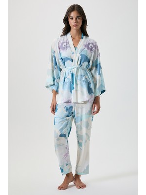 Catherine's Çiçek Desenli Üçlü Pijama Takımı