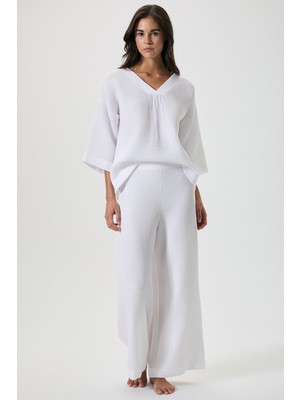 Penye Mood %100 Pamuk Waffle Rahat Kesim Pijama Takımı