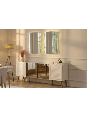 Doressa Hella Reflekte Camlı Konsol