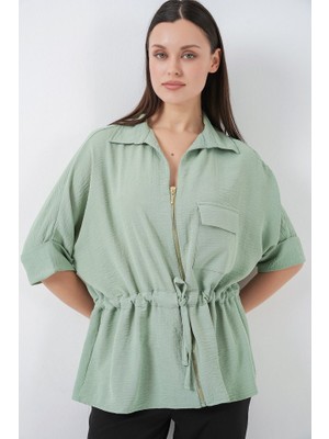 Fermuarlı Gömlek 0721 - Mint