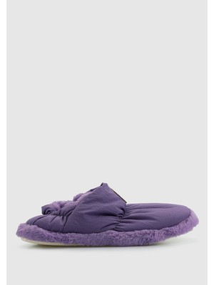Peluche Mor Kadın Ev Terliği