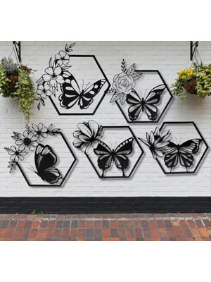 Printona 5'li Kelebek Duvar Dekoru