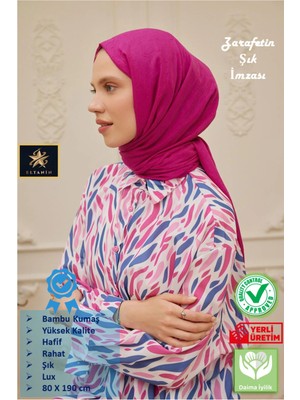 Güneş Bambu Kraş Şal (Tesettür Giyim, Yüksek Kalite, Hafif, Rahat, Şık, Premium, Lux, Shawl, Scarf)