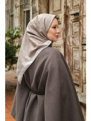 Hint İpek Eşarp - Premium Lux Original Monogram Eşarp (Ipek Vual, Yüksek Kalite, Hafifi, Rahat, Şık, Scarf)