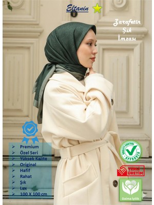 Hint İpek Eşarp - Premium Lux Original Monogram Eşarp (Ipek Vual, Yüksek Kalite, Hafifi, Rahat, Şık, Scarf)