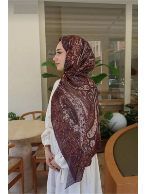 Karaca Premium Lux Original Etnik Desen Şal (Vual Ipek, 1. Sınıf, Hafif, Rahat, Şık, Tesettür Giyim)