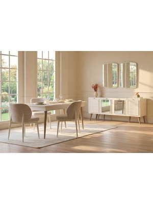 Doressa Hella Aynalı Yemek Odası Takımı