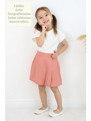 FESSHERA 🌸 Kız Çocuk Pileli Etek – Bel Lastikli, Modern ve Rahat Tasarım 🌸