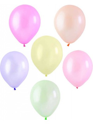 Hayaller Dükkanı Balon Düz Neon Fosforlu 12 Inc Karışık Pk:50
