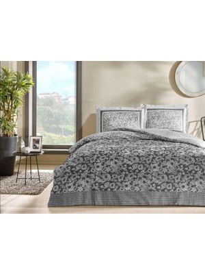 Çift Kişilik Saten Nev Takımı Amelia Antrasit