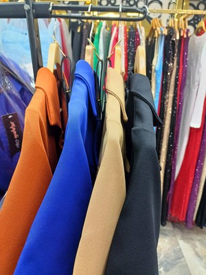 Twomeey Kadın Double Atlas Kumaş Kemerli Yaka Detay Elbise